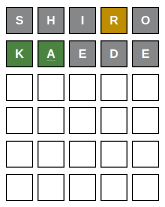 Assassination Classroom word game — sample board mid-solve