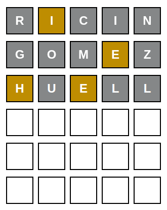 Breaking Bad word game — sample board mid-solve