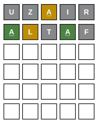 Dhurandhar word game — sample board mid-solve