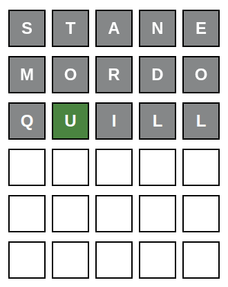 Avengers: Infinity War word game — sample board mid-solve